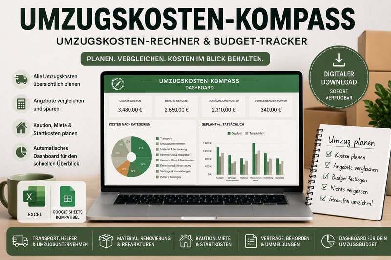 Umzugskosten berechnen: So planst du dein Umzugsbudget ohne böse Überraschungen