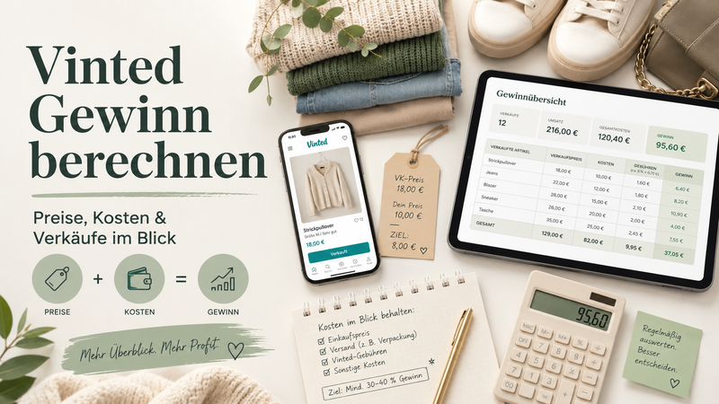 Vinted Gewinn berechnen: So findest du heraus, was beim Verkaufen wirklich übrig bleibt