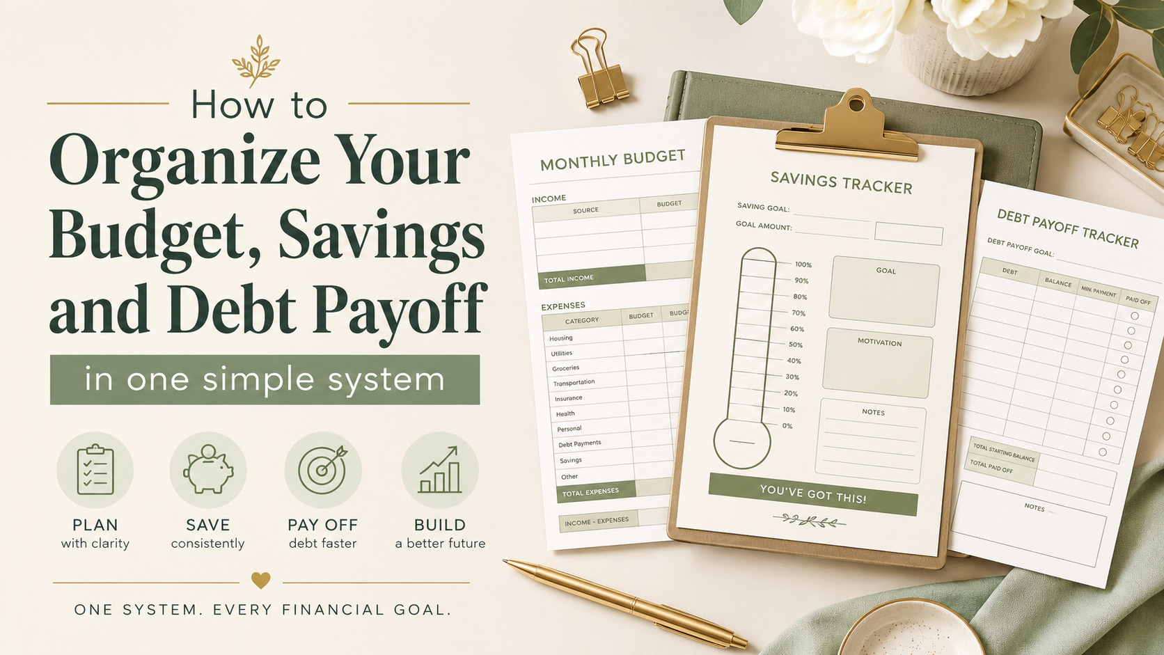 How to Organize Your Budget, Savings and Debt Payoff in One Simple System