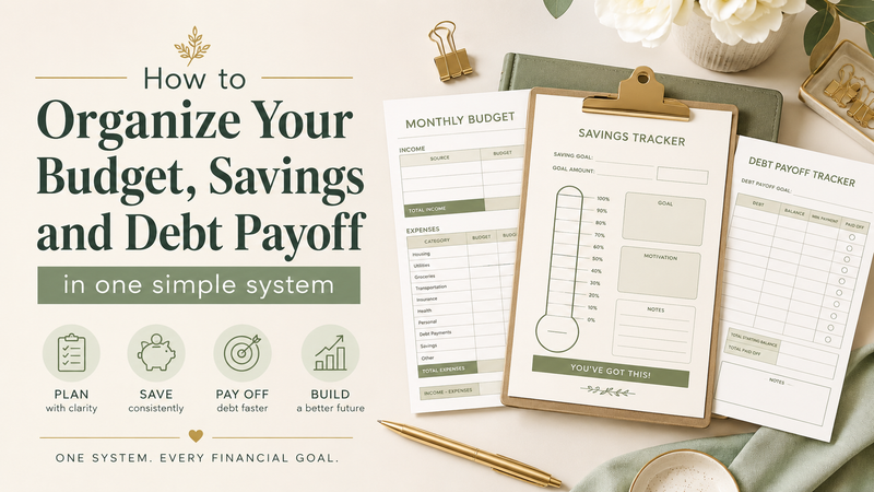 How to Organize Your Budget, Savings and Debt Payoff in One Simple System
