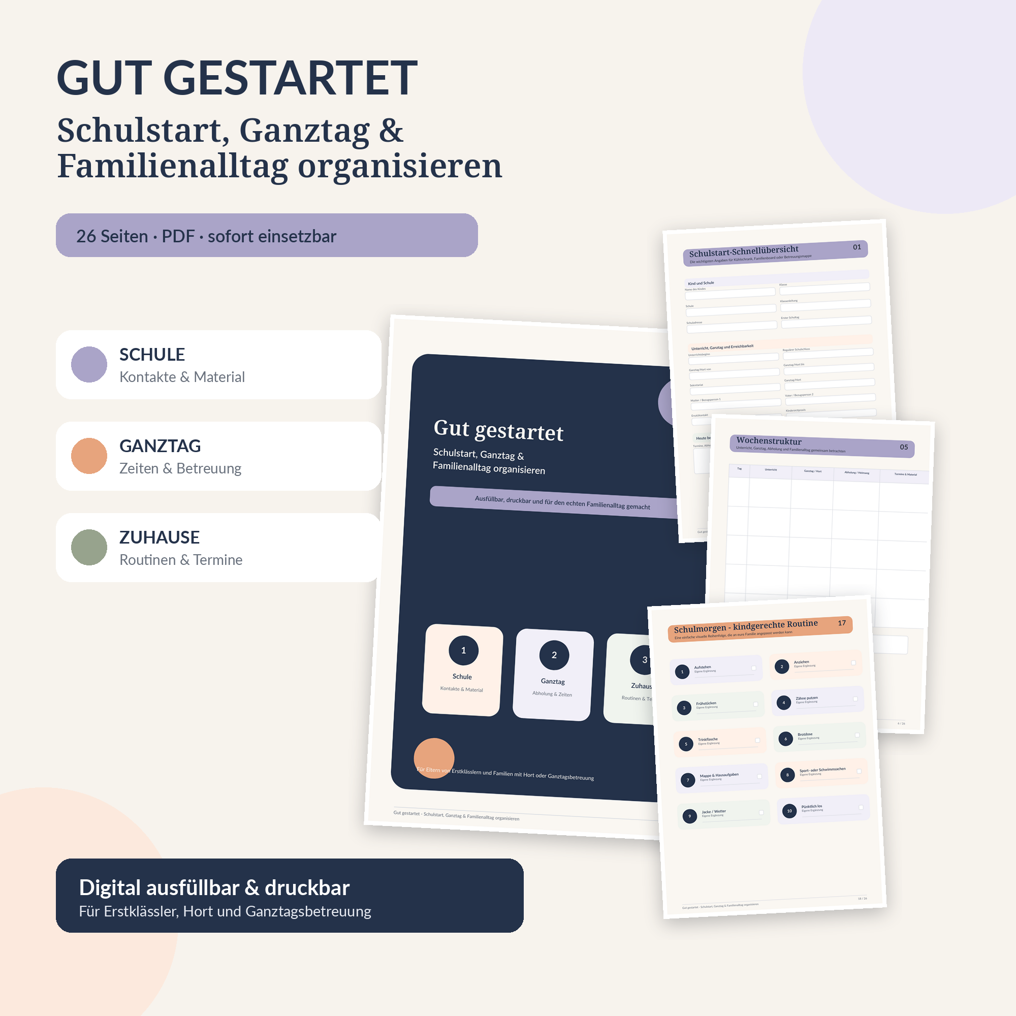Gut gestartet – Schulstart, Ganztag & Familienalltag organisieren