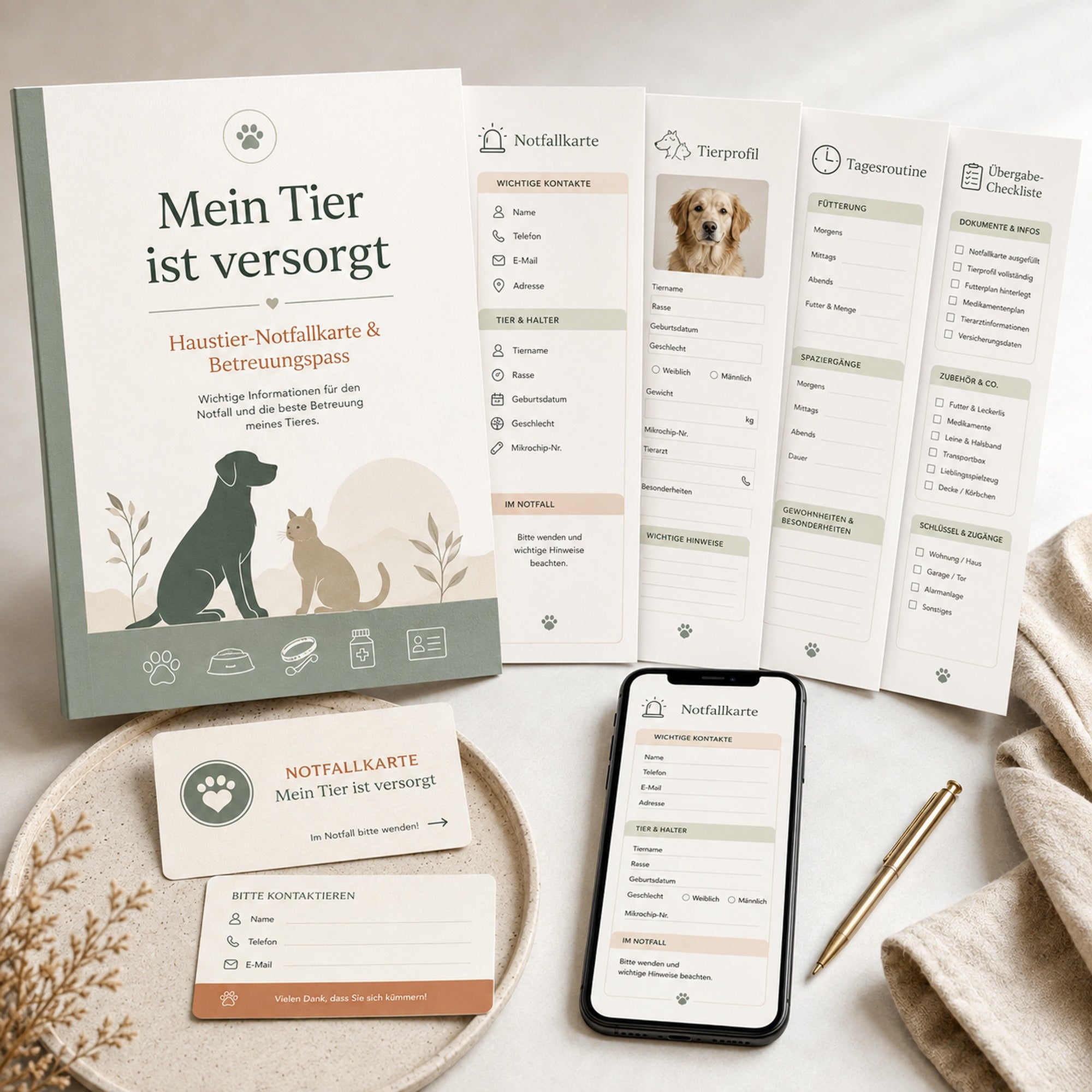 Mein Tier ist versorgt – Haustier-Notfallkarte & Betreuungspass