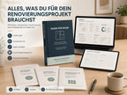 Raum für Raum Komplettpaket mit Startanleitung, Druckversion, ausfüllbarer PDF, Excel-Projektmanagement und Sicherheitshinweisen