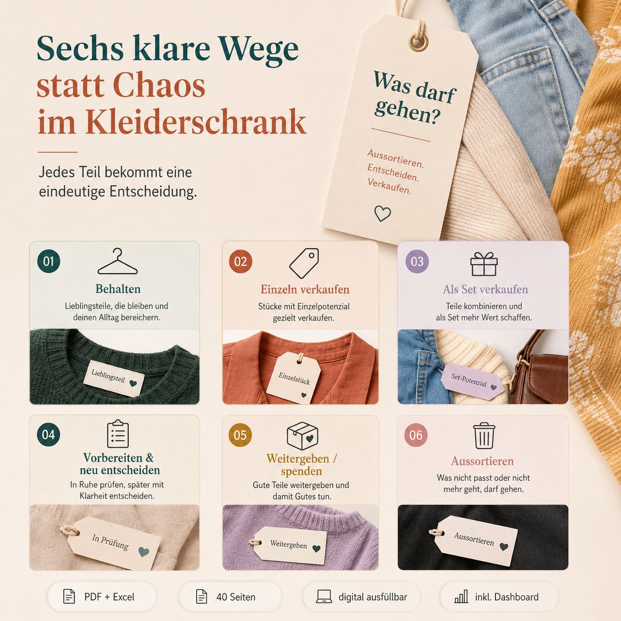 Was darf gehen? – Ausmist- & Vinted-Verkaufsplaner