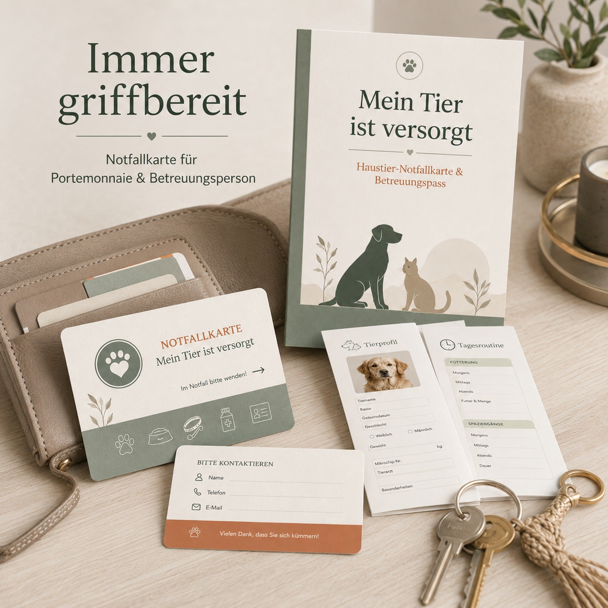 Mein Tier ist versorgt – Haustier-Notfallkarte & Betreuungspass