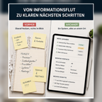 Vorher-Nachher-Darstellung vom unübersichtlichen Jobstart zum strukturierten Onboarding-System mit Aufgaben und Kontakten
