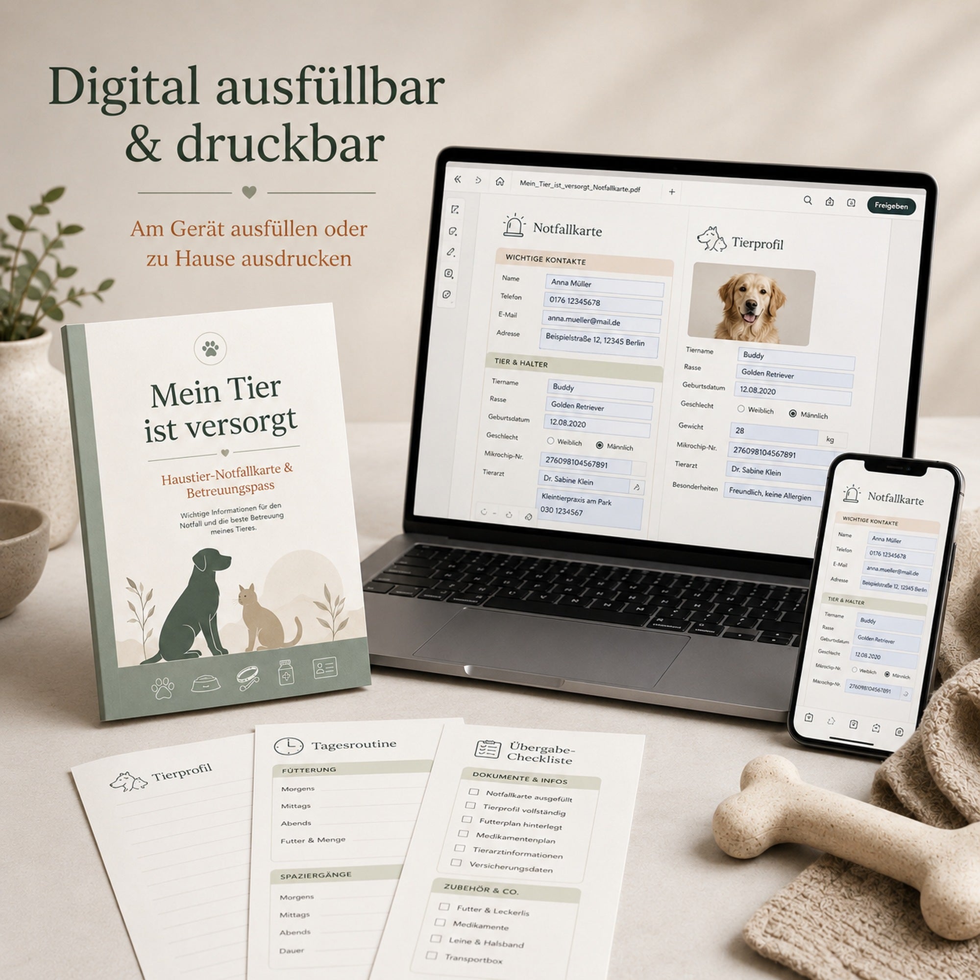 Mein Tier ist versorgt – Haustier-Notfallkarte & Betreuungspass