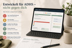 ADHS-Tagesplaner mit Top 3, visuellem Time-Blocking, Low-Energy-Tag und Belohnungen