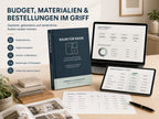 Renovierungsbudget, Angebote, Materialien, Möbel, Bestellungen und Rückgaben übersichtlich organisieren