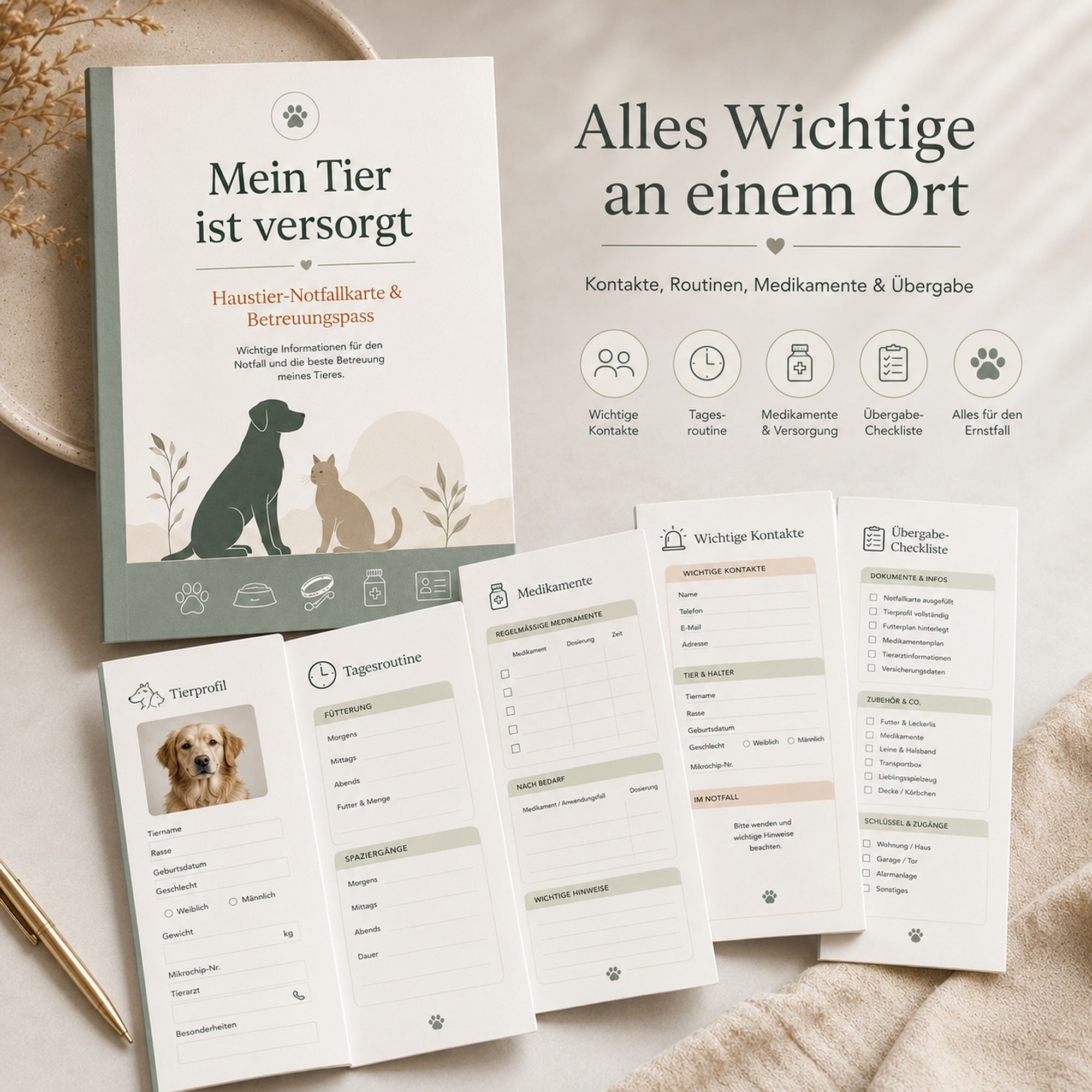 Mein Tier ist versorgt – Haustier-Notfallkarte & Betreuungspass