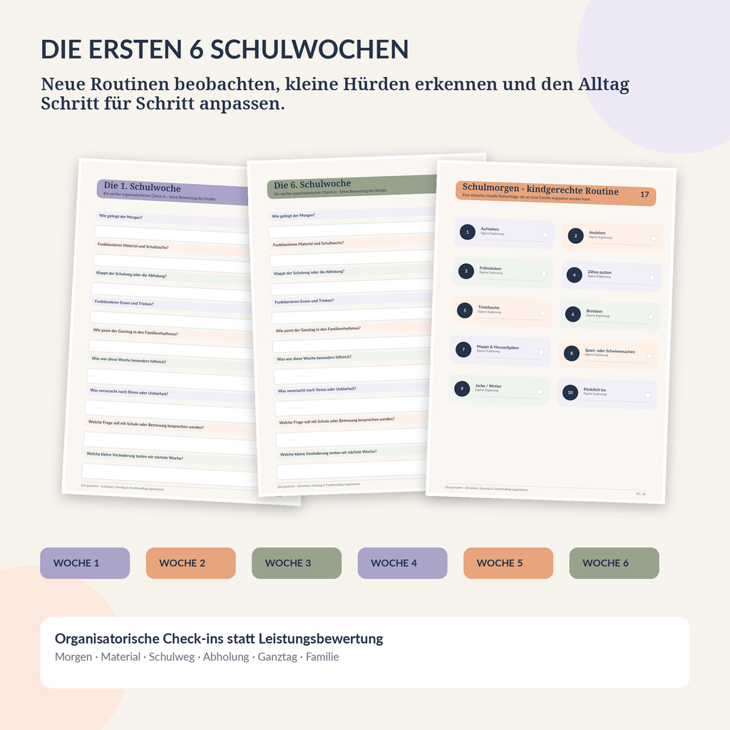 Gut gestartet – Schulstart, Ganztag & Familienalltag organisieren
