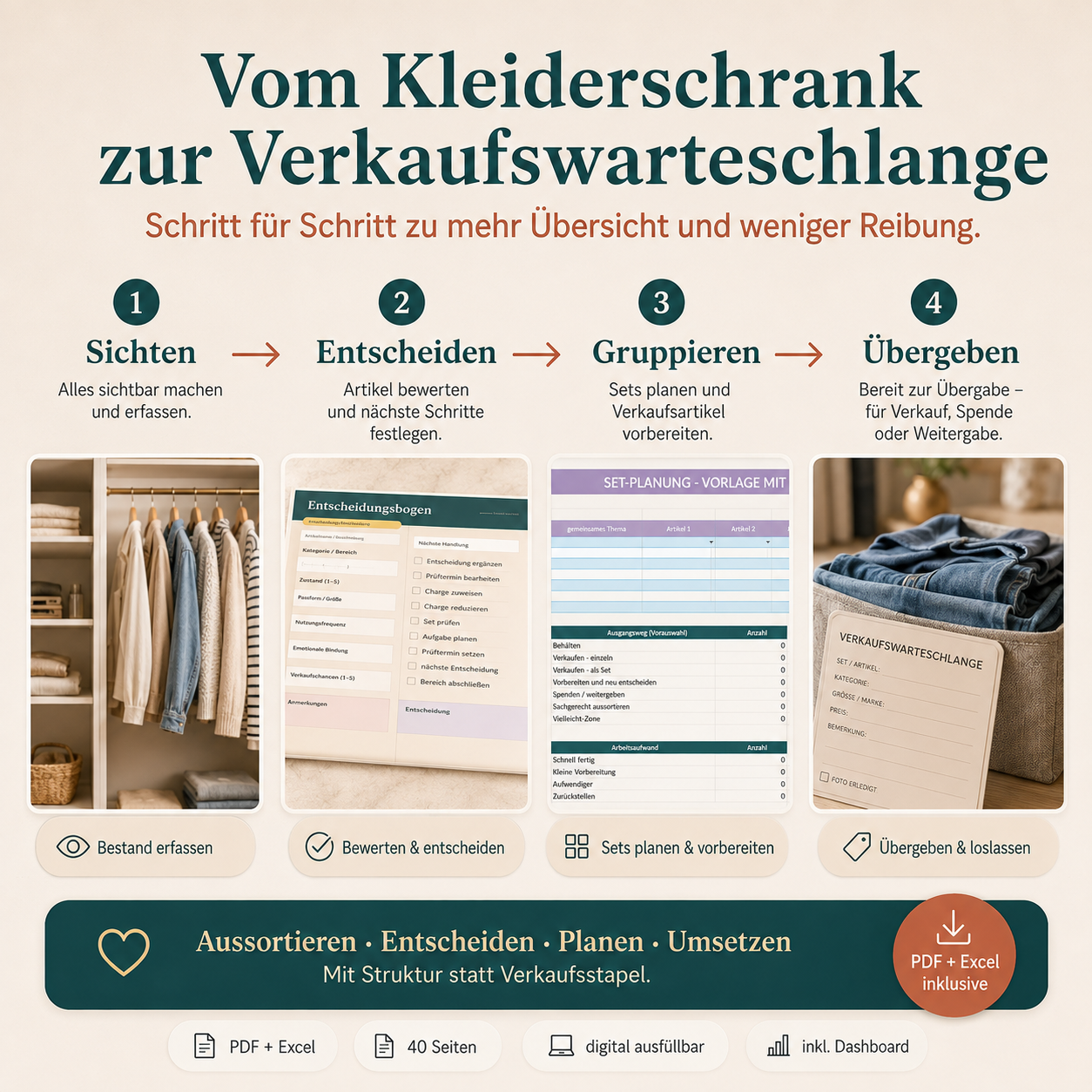 Was darf gehen? – Ausmist- & Vinted-Verkaufsplaner