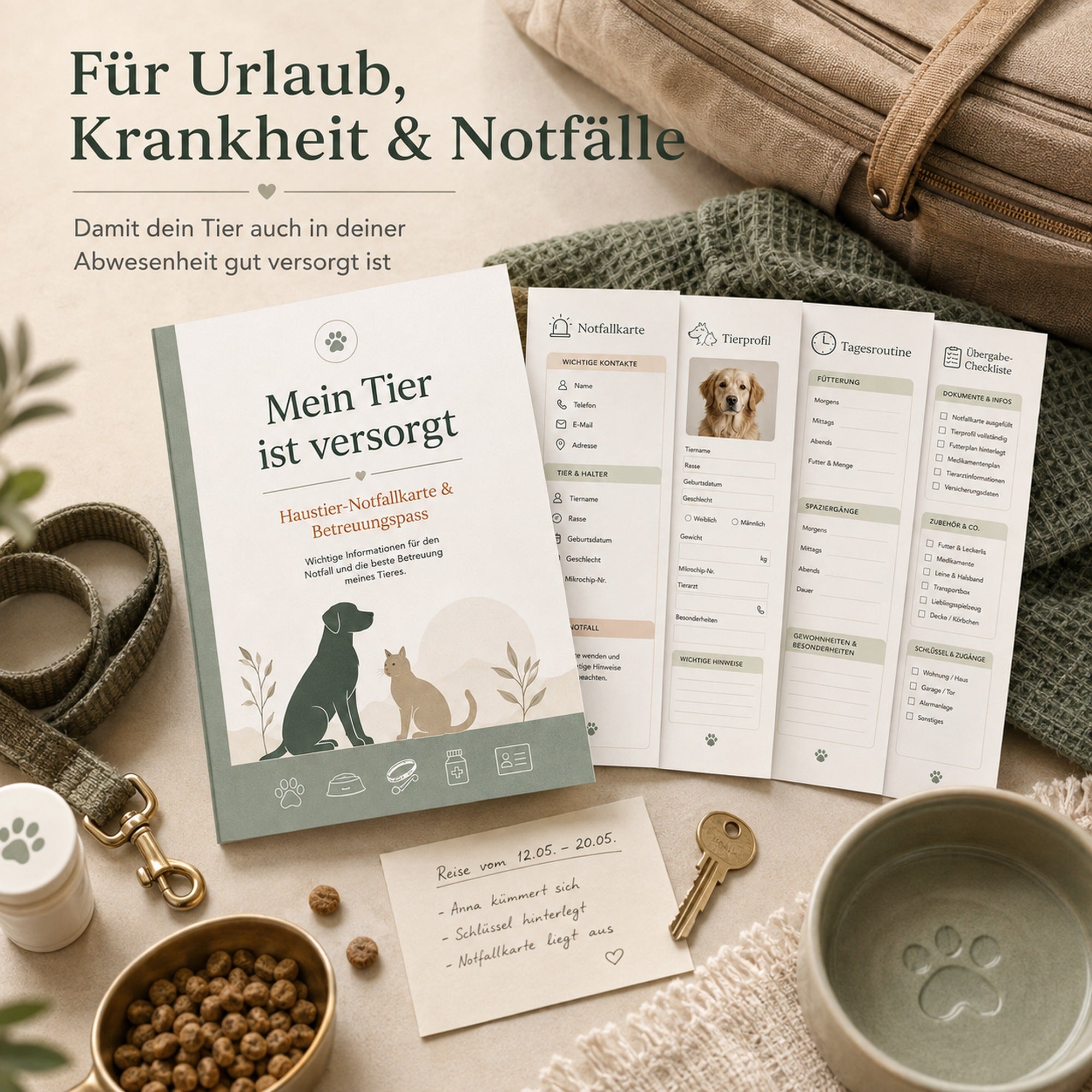 Mein Tier ist versorgt – Haustier-Notfallkarte & Betreuungspass