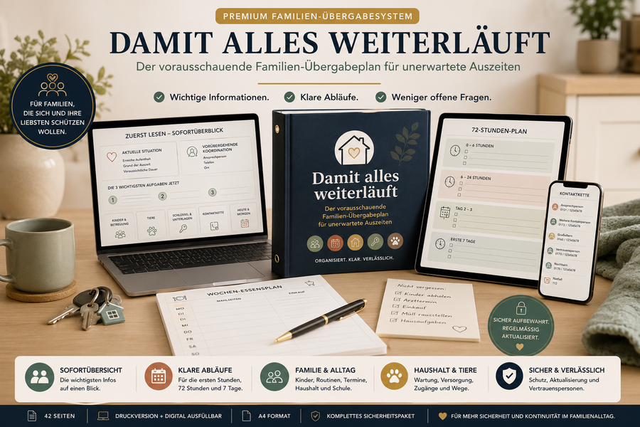 Damit alles weiterläuft – Familien-Übergabeplan