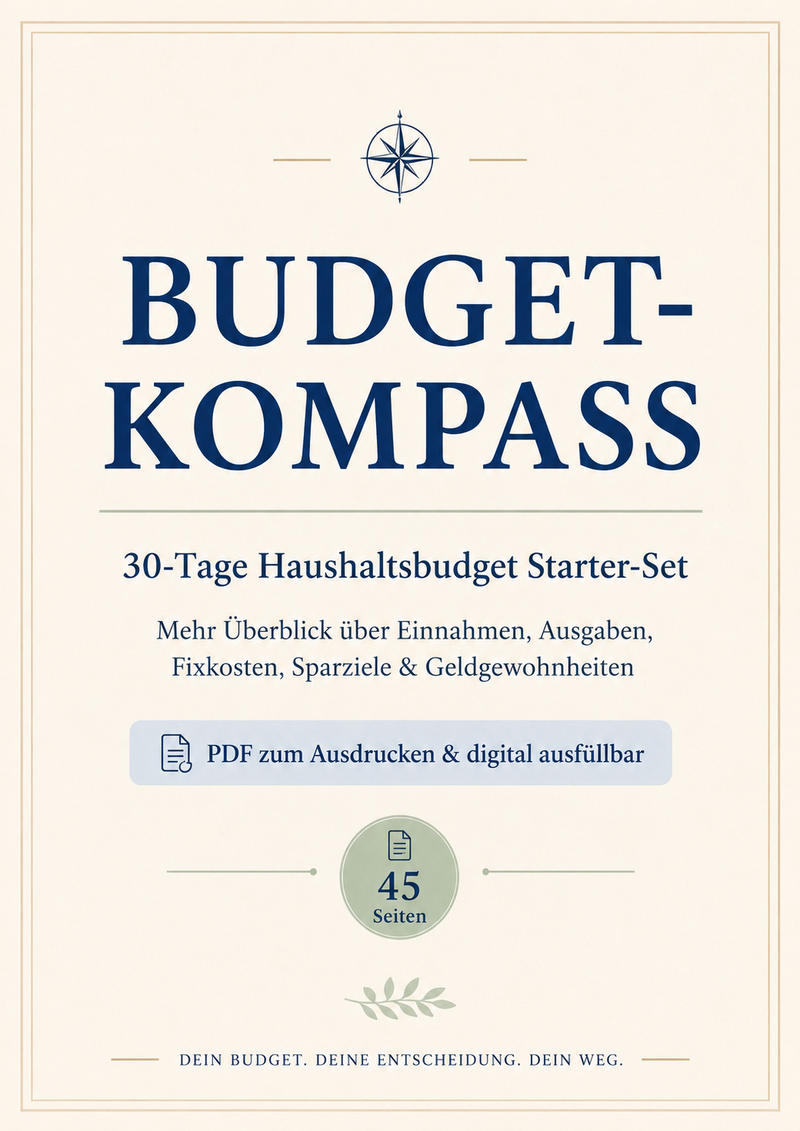 Budget Compass PDF – 30 Day Household Budget Planner for Download