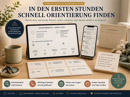 Damit alles weiterläuft – Familien-Übergabeplan