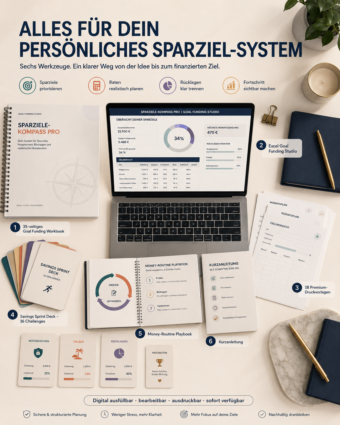 Sparziele-Kompass Pro
