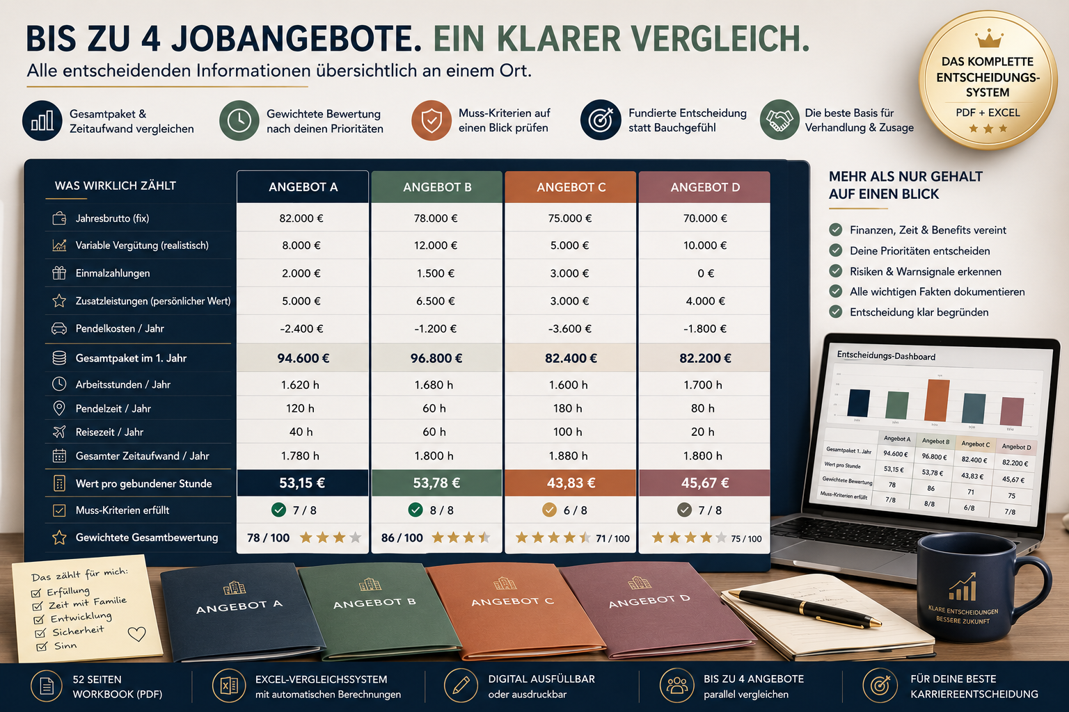 Mehr als das Gehalt – Jobangebote vergleichen