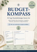 Budget-Kompass PDF – 30 Tage Haushaltsbudget Planer zum Downloaden