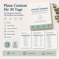 Content-Kompass 30-Tage Social Media Content-Planer und Ideen-Set als digitales PDF
