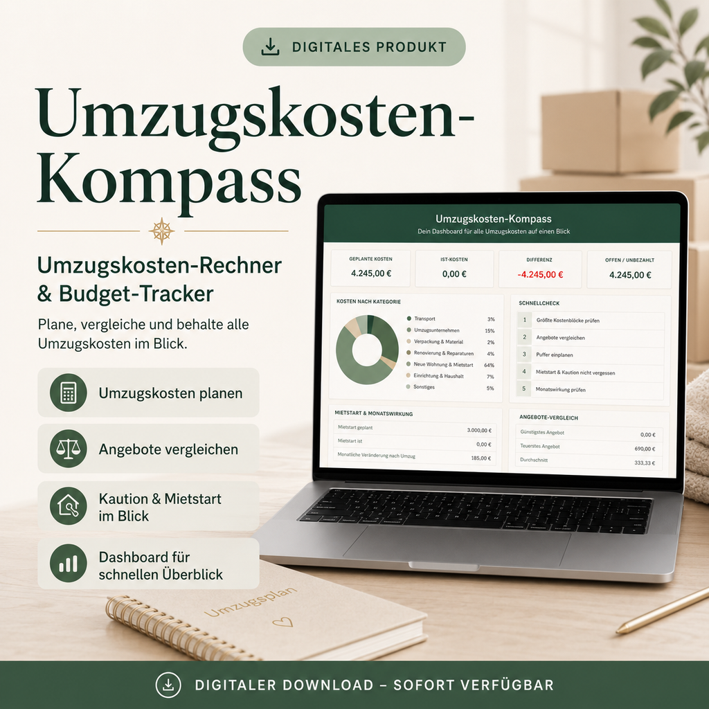 Umzugskosten-Kompass – Umzugskosten-Rechner & Budget-Tracker