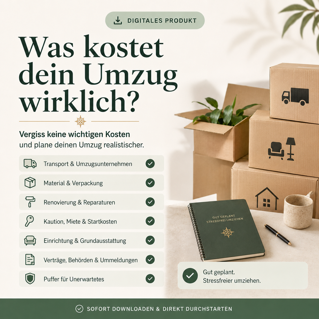 Umzugskosten-Kompass – Umzugskosten-Rechner & Budget-Tracker