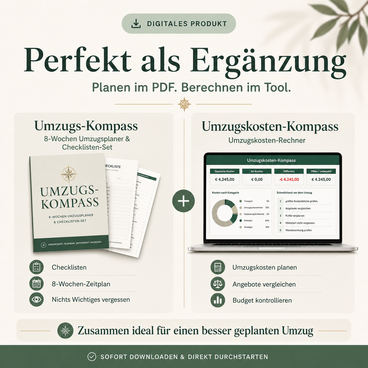 Umzugskosten-Kompass – Umzugskosten-Rechner & Budget-Tracker
