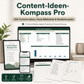 Content-Ideen-Kompass Pro – 365 Content-Ideen, Hook-Bibliothek & Redaktionsplan