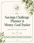 Savings Challenge Planner & Money Goal Tracker Printable