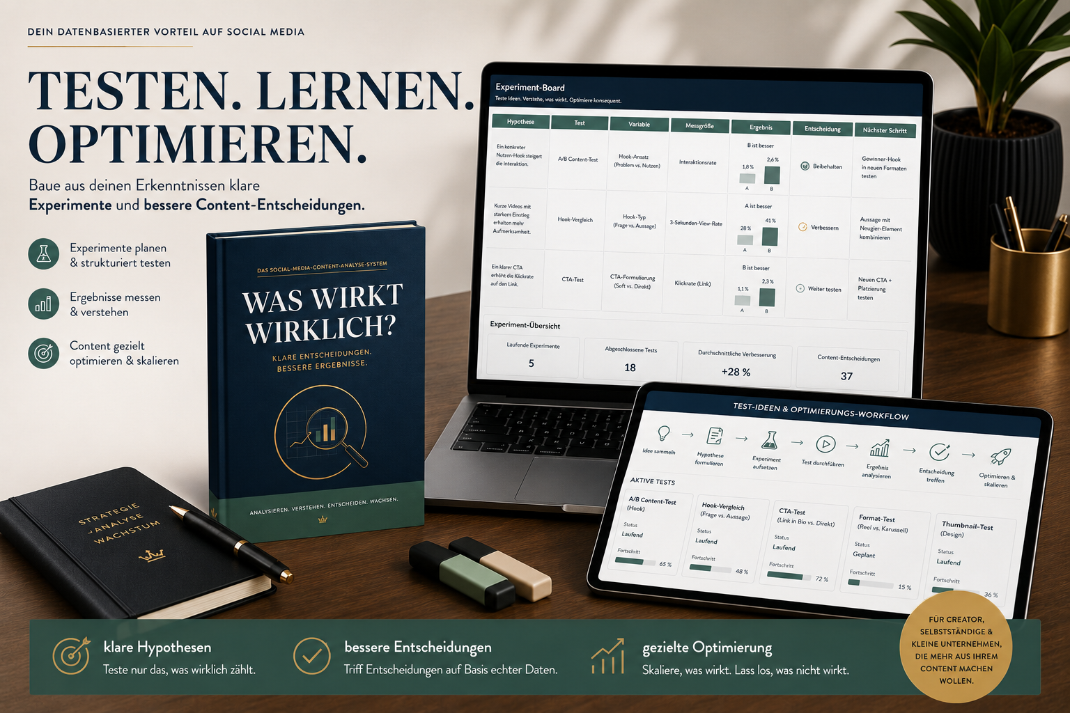 Content-Experimente planen, Ergebnisse messen und erfolgreiche Social-Media-Formate gezielt optimieren